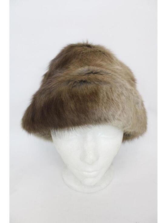Accessories - Excellent Natural Canadian Muskrat Fur Hat Cap Women Woman Size All